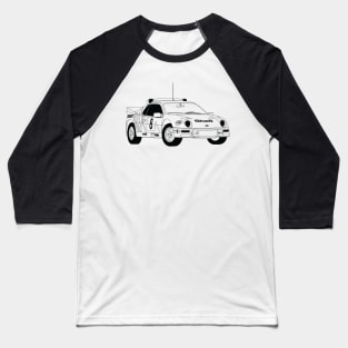 Ford RS200 Black Outline Baseball T-Shirt